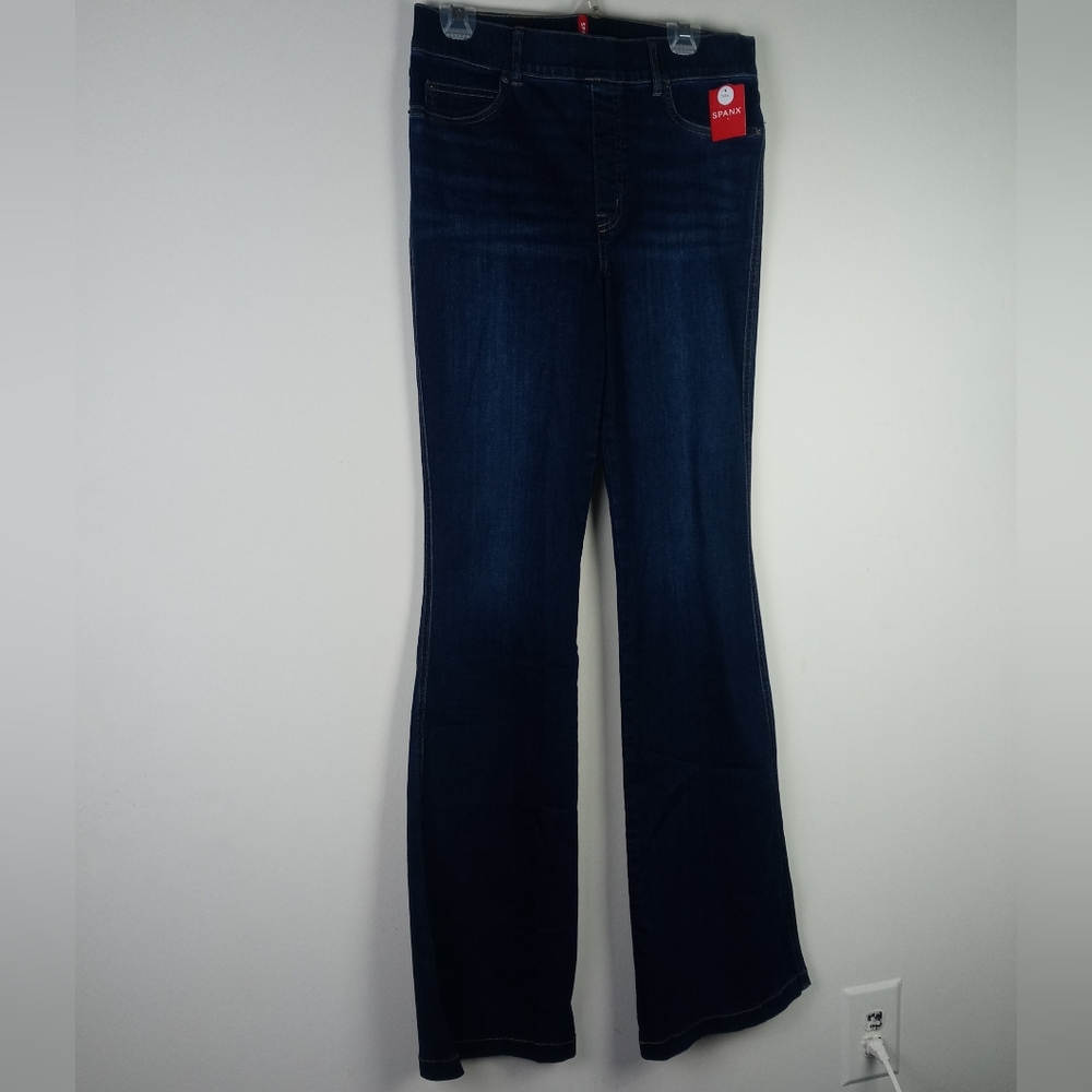 SPANX Midnight Shade Flare Jeans Size L (Tall)